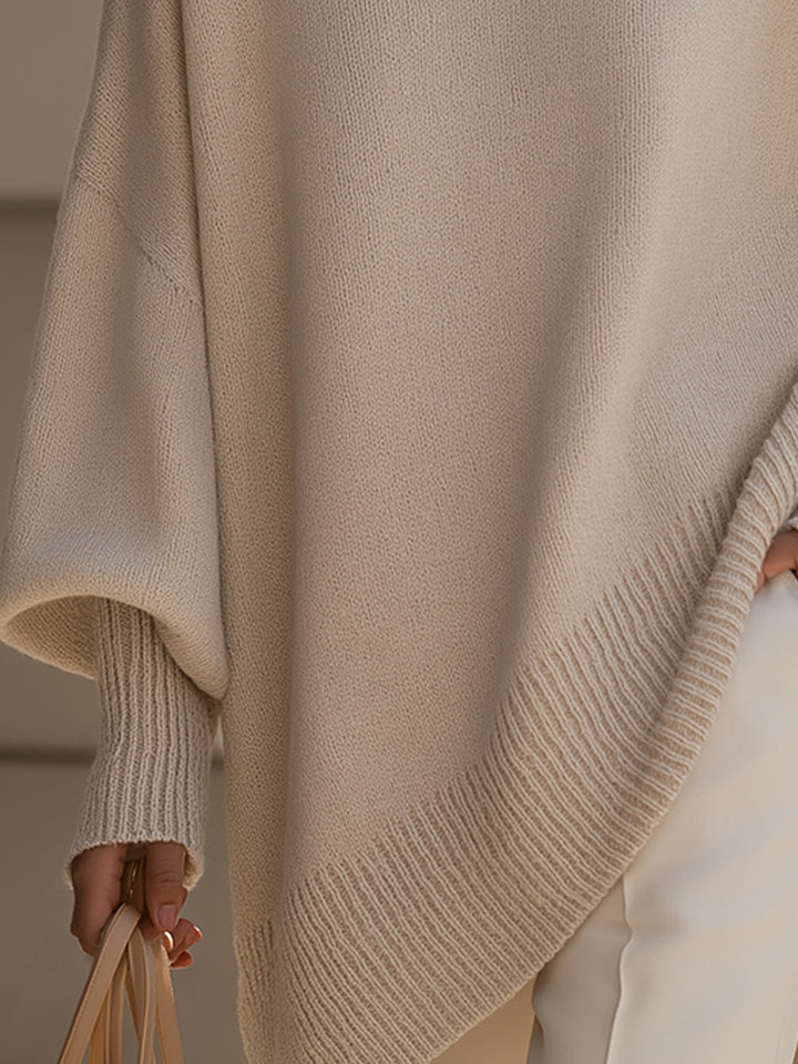 Nuvola | Maglione Oversize Drappeggiato con Collo Larg