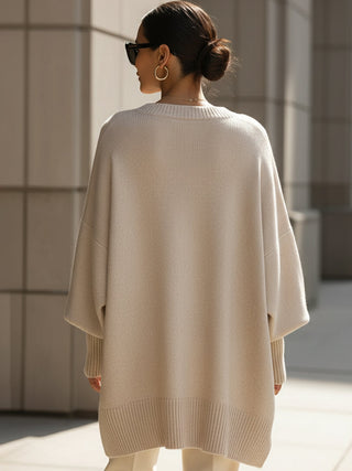 Nuvola | Maglione Oversize Drappeggiato con Collo Larg