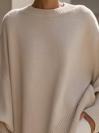 Nuvola | Maglione Oversize Drappeggiato con Collo Larg