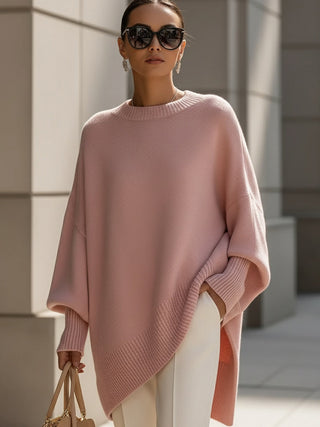 Nuvola | Maglione Oversize Drappeggiato con Collo Larg