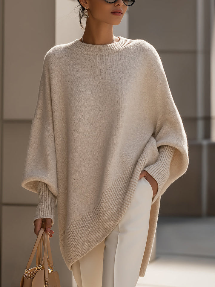 Nuvola | Maglione Oversize Drappeggiato con Collo Larg