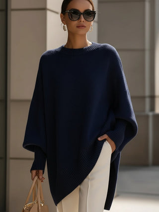 Nuvola | Maglione Oversize Drappeggiato con Collo Larg