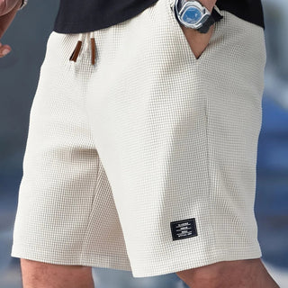 Pantaloni Corti Casual con Coulisse Testurizzati