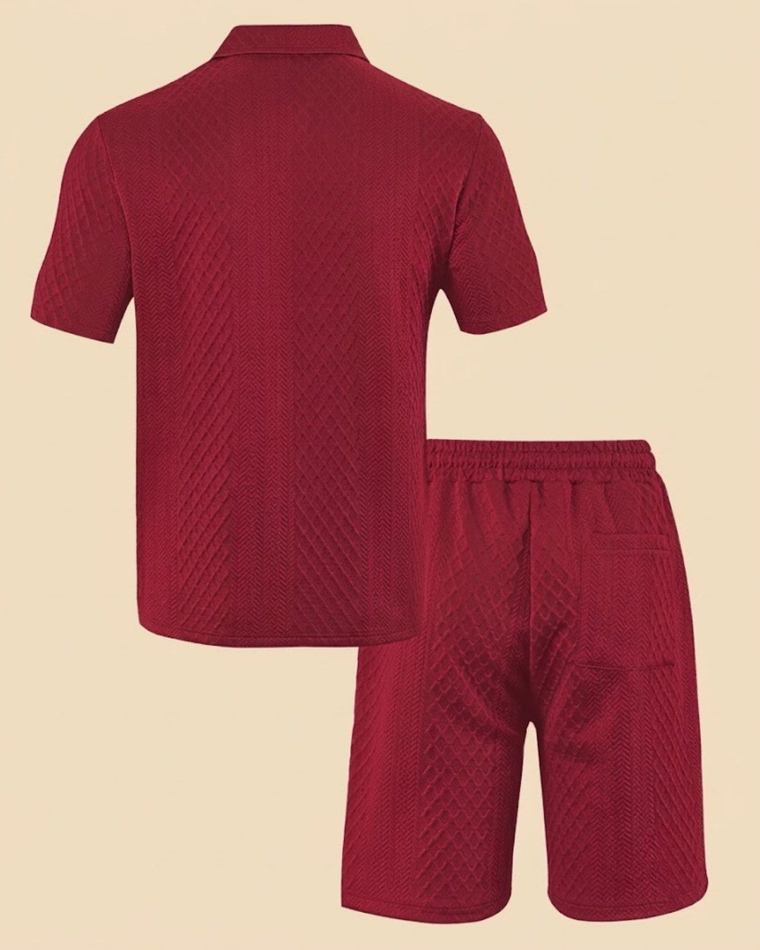 Set Estivo 2 Pezzi Casual Tessuto Jacquard