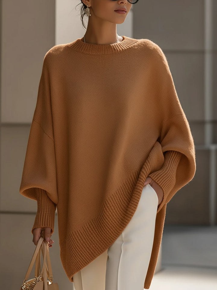 Nuvola | Maglione Oversize Drappeggiato con Collo Larg