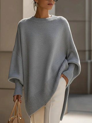 Nuvola | Maglione Oversize Drappeggiato con Collo Larg