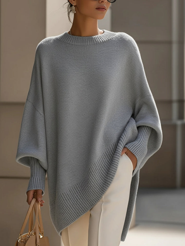 Nuvola | Maglione Oversize Drappeggiato con Collo Larg