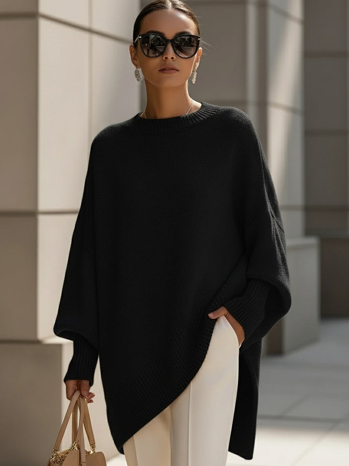 Nuvola | Maglione Oversize Drappeggiato con Collo Larg