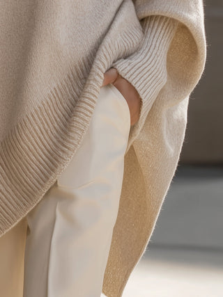 Nuvola | Maglione Oversize Drappeggiato con Collo Larg
