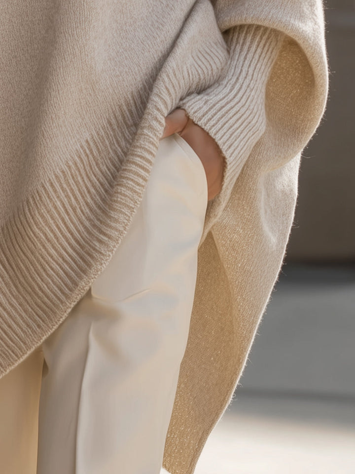 Nuvola | Maglione Oversize Drappeggiato con Collo Larg