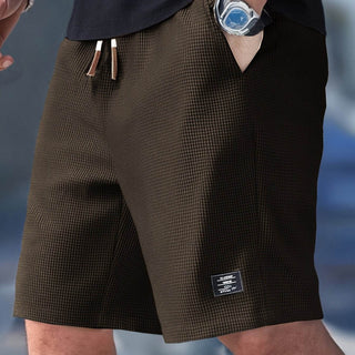 Pantaloni Corti Casual con Coulisse Testurizzati