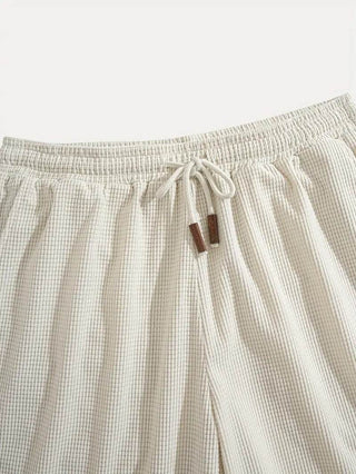 Pantaloni Corti Casual con Coulisse Testurizzati