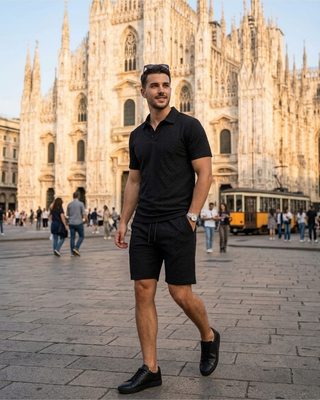 Set Estivo 2 Pezzi Casual Tessuto Jacquard