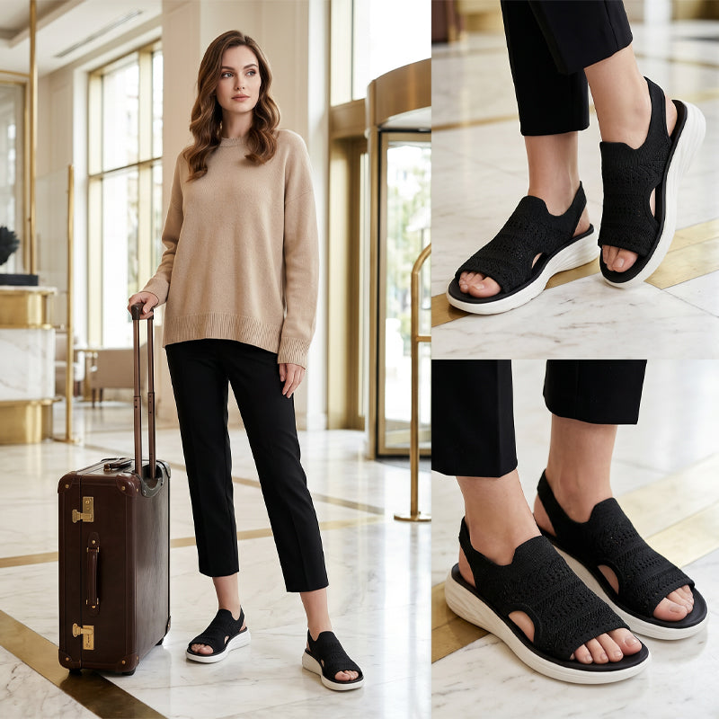 Sandali da donna con plateau in materiale traspirante | Serena