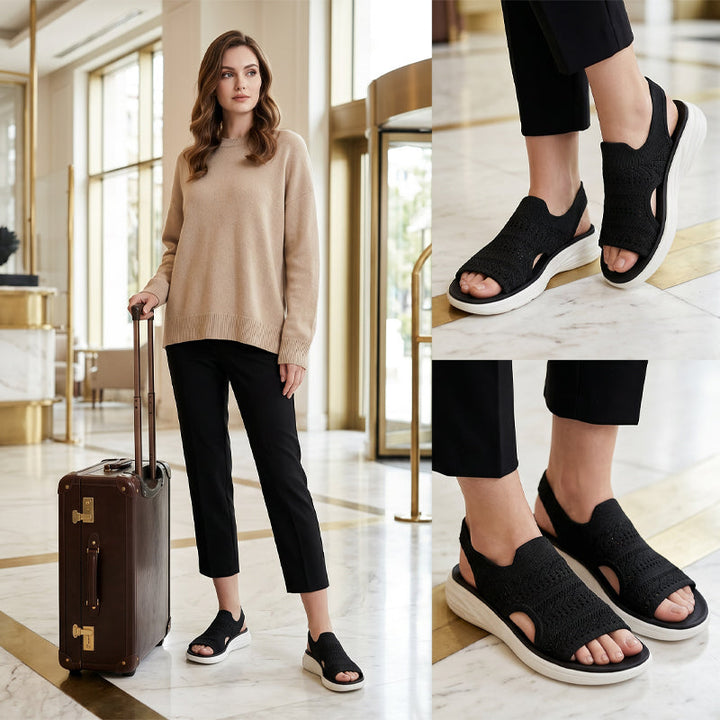 Sandali da donna con plateau in materiale traspirante | Serena