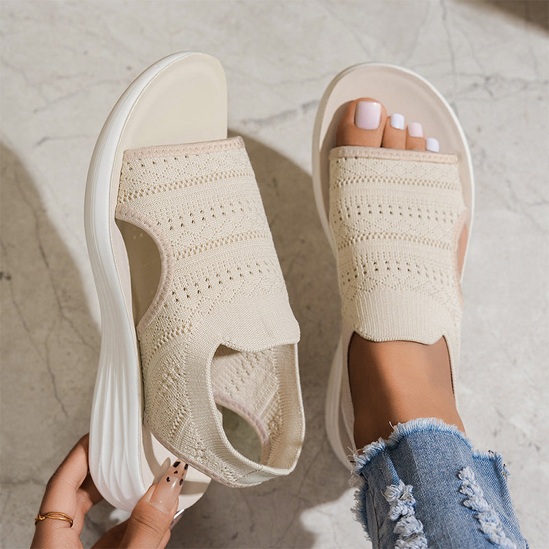 Sandali da donna con plateau in materiale traspirante | Serena