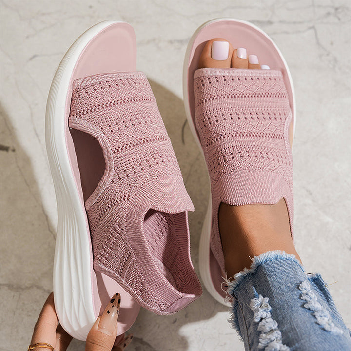 Sandali da donna con plateau in materiale traspirante | Serena