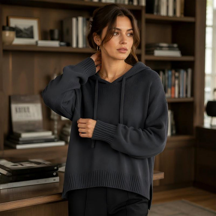 Sera | Maglione lavorato a maglia con cappuccio