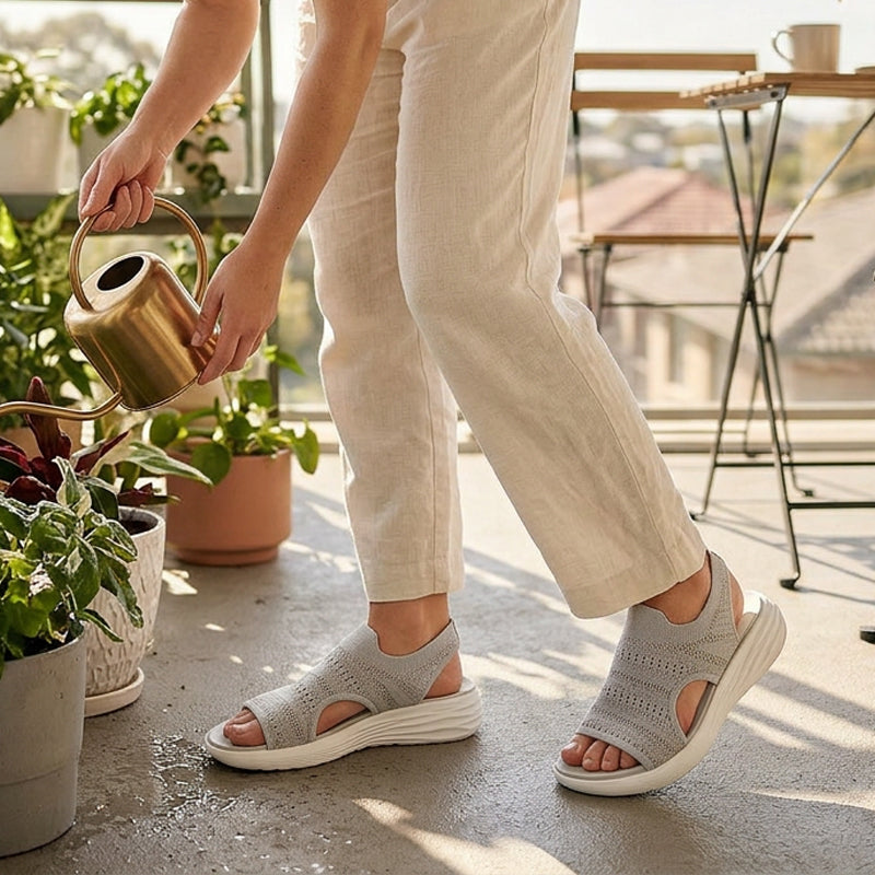 Sandali da donna con plateau in materiale traspirante | Serena
